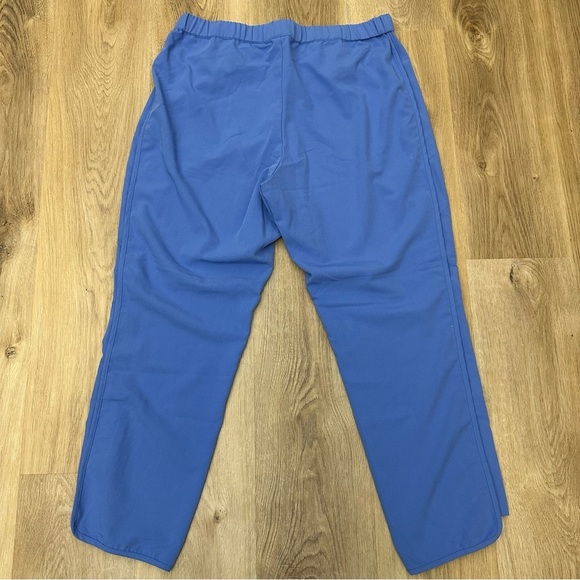 FIGS Blue Straight Leg Pants with Drawstring Waitband size L - Picture 2 of 7